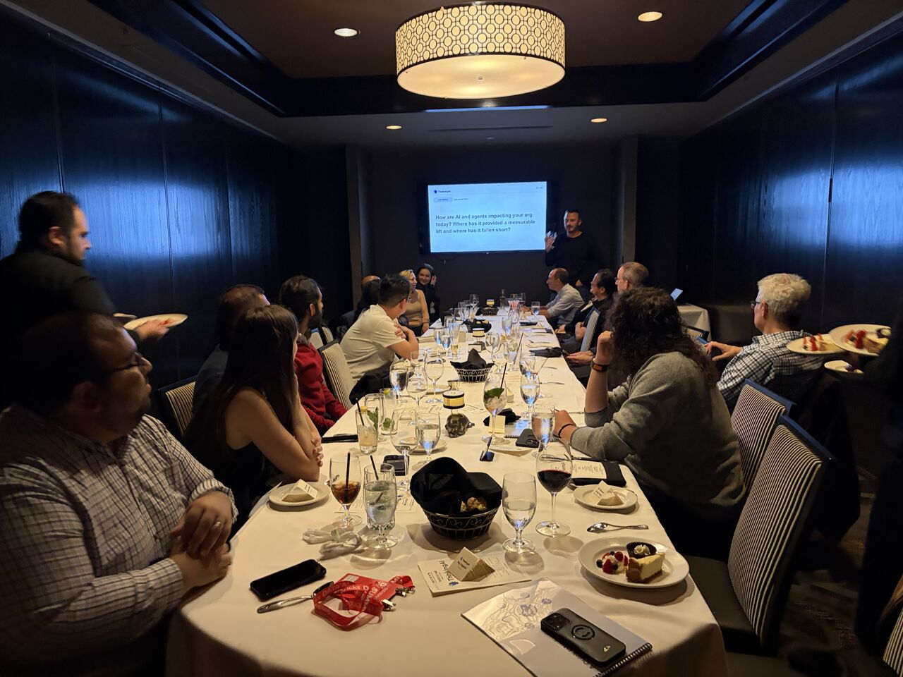 Open Future Forum members at a private dinner