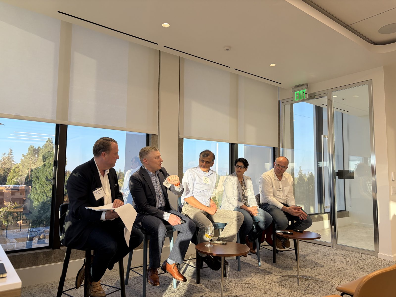 Panelists, including Foley & Lardner's Louis Lehot, at an Open Future Forum M&A panel